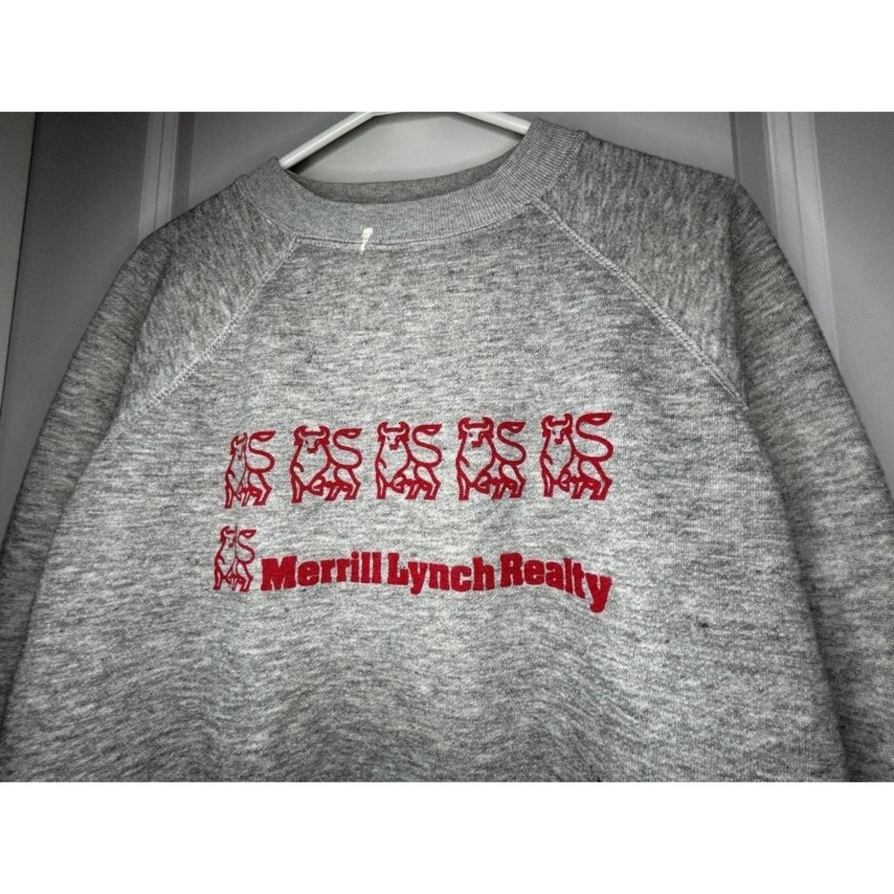 Vintage 80's Single Stitch‎ 'Merrill Lynch Realty" Real Estate Company Crewneck